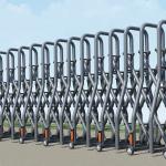 Electric Motorized Retractable Fence Gate Accordion Doors Stainless Steel