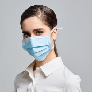 Wholesale Blue Earloop Disposable Medical Mask Non Woven Material 3 Ply Custom Printed from china suppliers