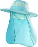 Fishing Hat for Men，Outdoor Sun Hat UPF50+ Mesh Wide Brim Fishing Hat with Neck