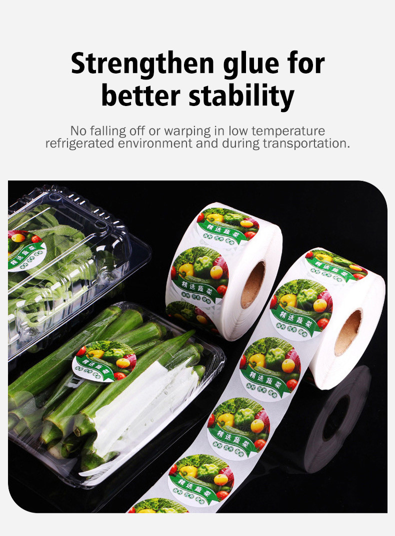 Cafe Shop Food Label Printing Custom Coffee Packaging Label Stickers