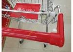 OEM Euro Style Metal Supermarket Four Wheels Shopping Trolley For Store