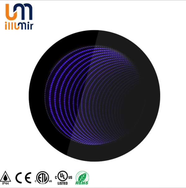 Decorative Infinity Illuminated Mirror Wall Mounting For Luxury Hotel