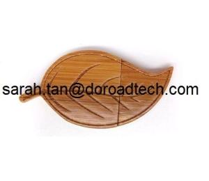 Wholesale New Hot Sale Wooden Leaf Shaped USB Flash Drives from china suppliers