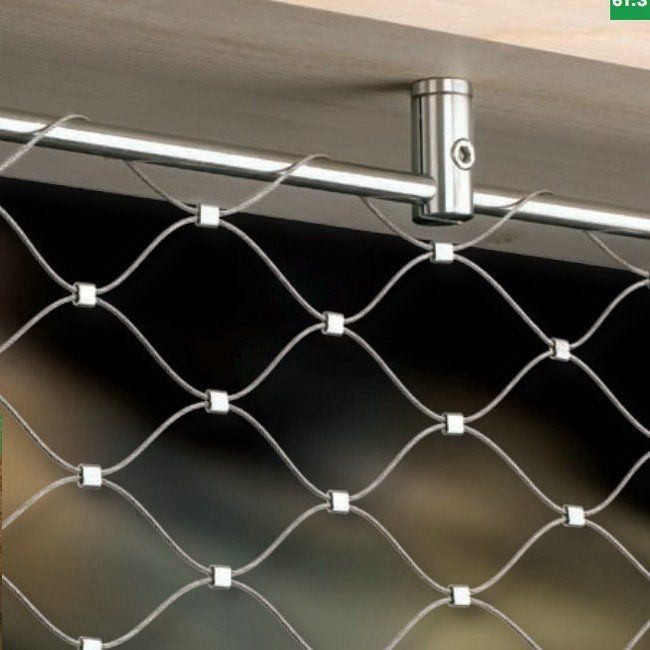 20x20mm Plain Weave Metal Stainless Steel Wire Rope Mesh
