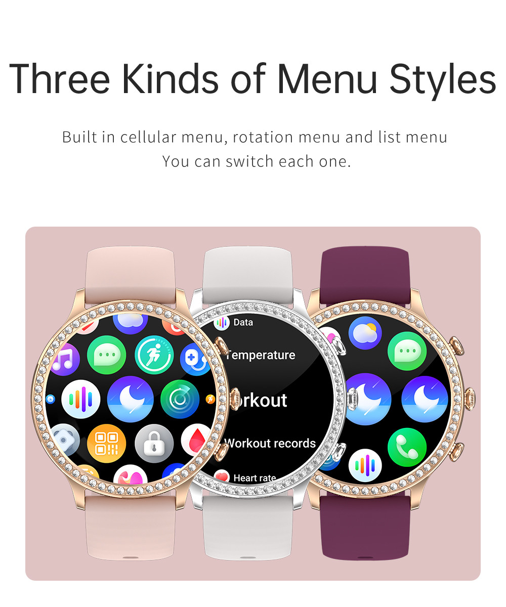 Smart Watch for Women Dial Answer Calls, 1.32'' Diamond Smartwatch Fitness Tracker