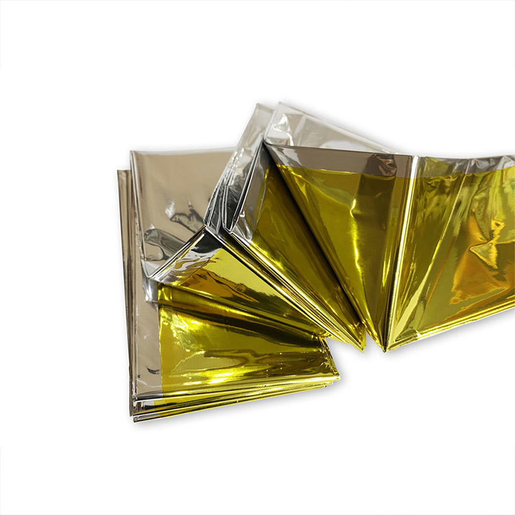 Thermal Single Foil Mylar Polyethylene Space Blanket Rescue Emergency Survival Blanket