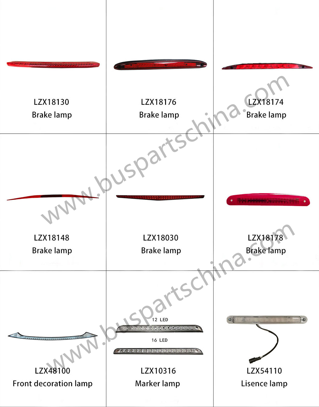 MARCOPOLO Spare Parts Bus LED License Lamp