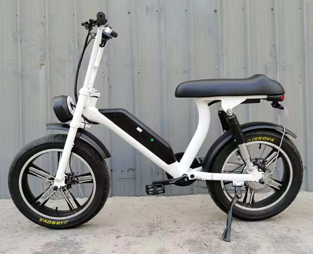 20 Inch Step Thru Fat Tire Electric City Bike Full Suspension 48V 500W 750W Electric Bicycle Electric Fat Bike