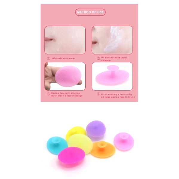 Ergonomic Silicone Facial Cleansing Brush With Telescopic Handle