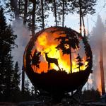 Corten Steel/Weathering Steel Fire Pits 600mm Diameter with Wooden Box Packing