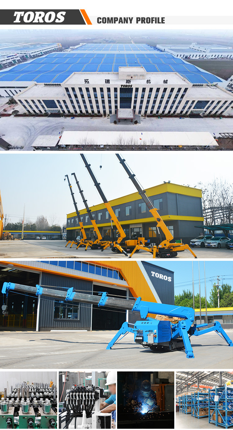 8000KG Heavy Duty Mobile Spider Crane 16m Max. Lifting Height