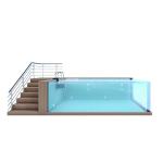 Solid Safety Endless Clear Glass Panels Custom Outdoor In-Ground Family Swimming