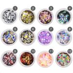 Thanksgiving Occasion 1mm2mm3mm Free Sample Dot Sequins Mix Glitter for Nail