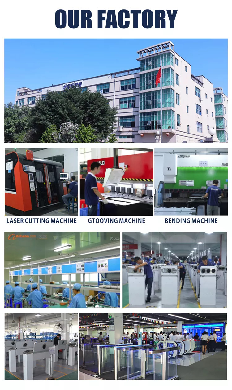 Top Grade Durable Tested Access Control Full Height Turnstile Gate For High-Risk Facilities