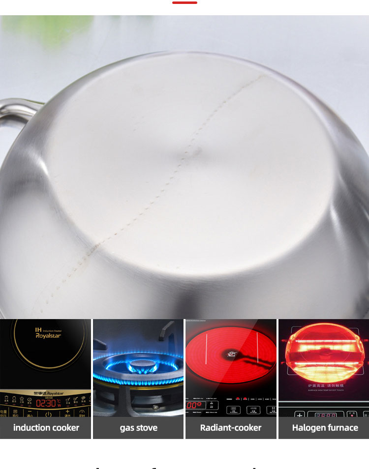 Wholesale Food Grade Stainless Steel Cookware Pot Induction Cooker Soup Pot Stainless Steel Cooking Pot