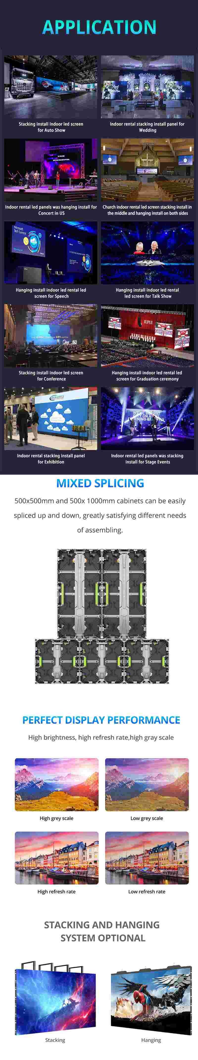 LED P4.81 Indoor Digital Signage , Advertising Stage Screen Rental