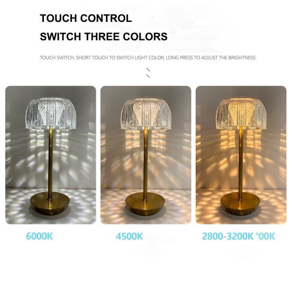 Home Decor Dimmable Bedside Touch Metal LED Table Lamp Restaurant Bar