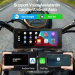 6.86inch Motorcycle Portable GPS Navigation Device Touch Screen Supports Radio