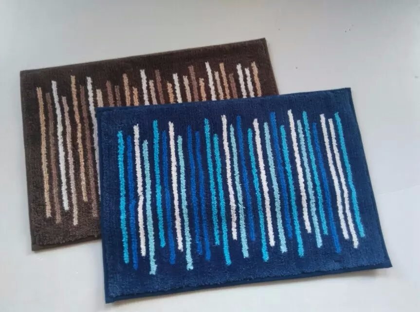 Half round shaggy microfiber entrance mat