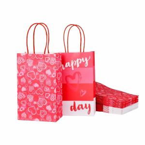 Wholesale Custom Color Accepted Heavy Duty Valentine's Day Craft Gift Pink Kraft Bag Paper Bags from china suppliers