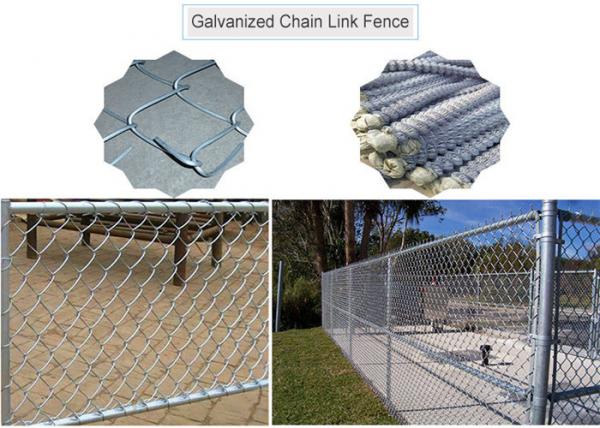 Galvanized Wire Diameter 3mm Chain Link Fence Fabric Holes Opening 50mmx50mm