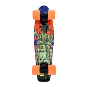 Wholesale Swell Skateboards Tiki Volcano Black / Black / Orange Cruiser Complete Skateboard - 6&quot; x 22&quot; from china suppliers