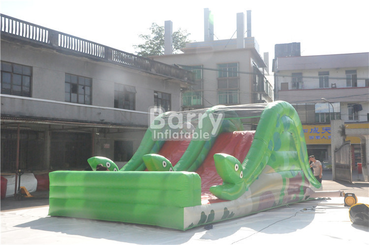 Promotion Children Toy Inflatable Snake Slide With Stair Behind