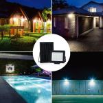 KCD Industrial Aluminum 100w 200w 300w Security Solar Flood Light High Lumen
