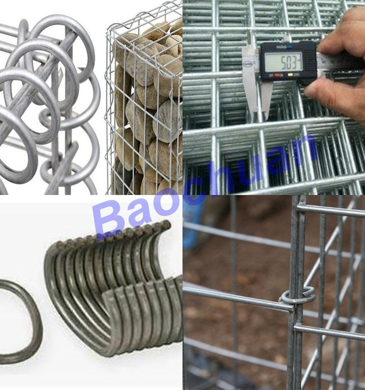 100x100x50cm Welded Gabion Wire Mesh Retaining Wall For Building Square Hole Shape