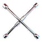 17/19/21/23mm Size Folding 4 Way Cross Wrench For Car Tire Replacement