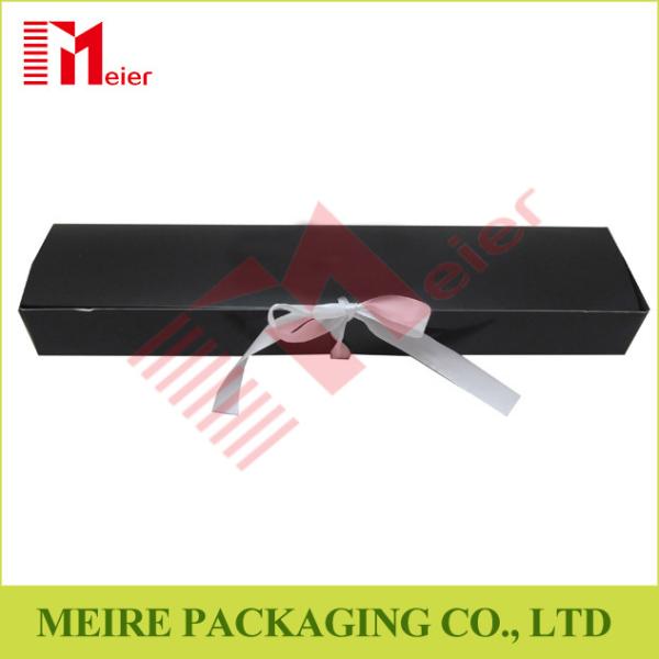 Art Card hair extension packaging black color glossy printing hair box with