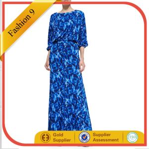 Wholesale Ladies Women Printed Evening Dress from china suppliers