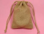 TUV 13cm Drawstring Pouch Bags Linen Jute Jewelry Burlap Gift Sacks SGS