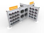 Double-sided aluminum slatwall for trade show exhibition display