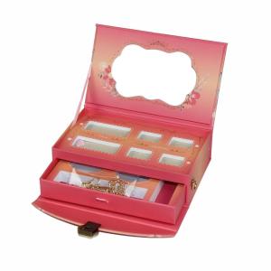 Wholesale OEM 2 Layers Cosmetic Gift Boxes Multifunctional With Metal Chain And Lock from china suppliers