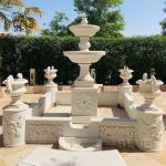 Life Size Bronze Horse Statues Water Fountain Large Outdoor Marble Fountains