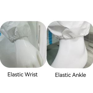 Wholesale 55GSM-70GSM Micro Porous Protective Hooded Work Wear Safety Chemical Coverall With Stick Strip from china suppliers