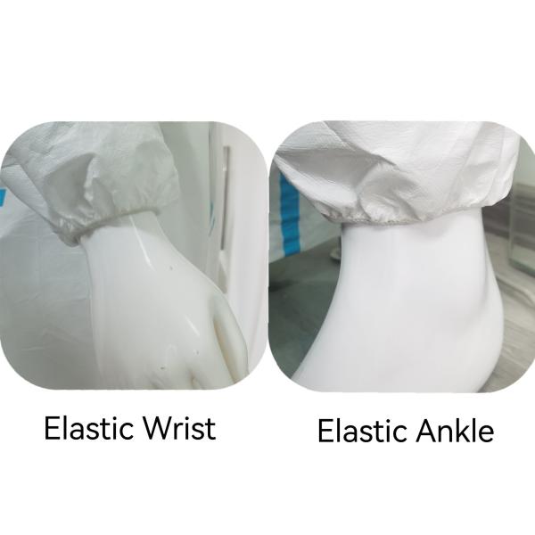 55GSM-70GSM Micro Porous Protective Hooded Work Wear Safety Chemical Coverall