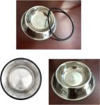 Stainless Steel Dog Bowls, Dog Feeding Bowls, Dog Plate Bowls with Rubber Base