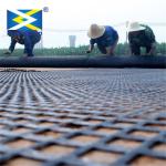 White Black PP Biaxial Geogrid Plastic For Road Construction