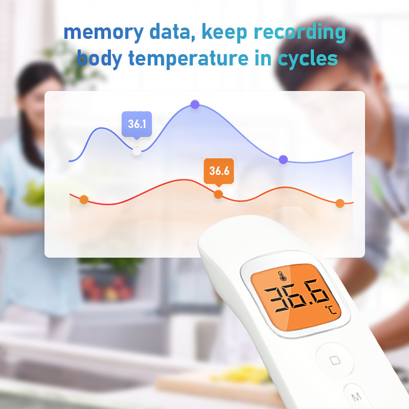 No Touch Head Reading Digital Infrared Thermometer 89.6F To 109.2F