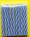 Novelty Disposable Magic Relighting Birthday Candles Blue And White Striped