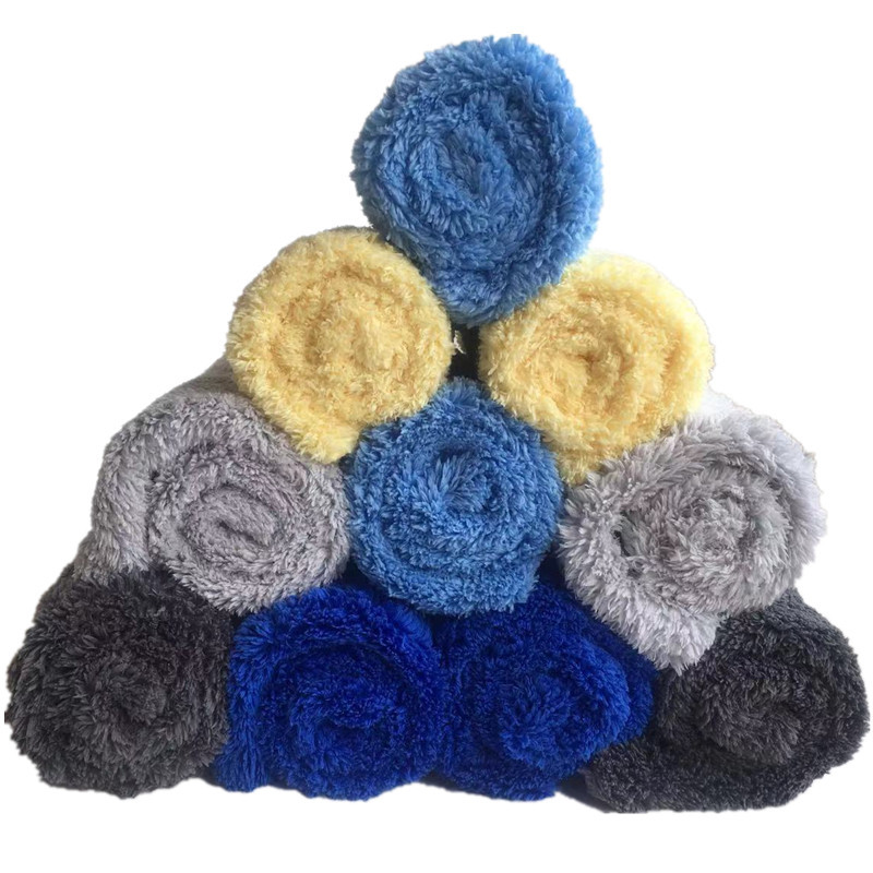 Custom Thicken Plush Edgeless Microfiber Car Cleaning Cloth for Airplane 16 x 16 Square