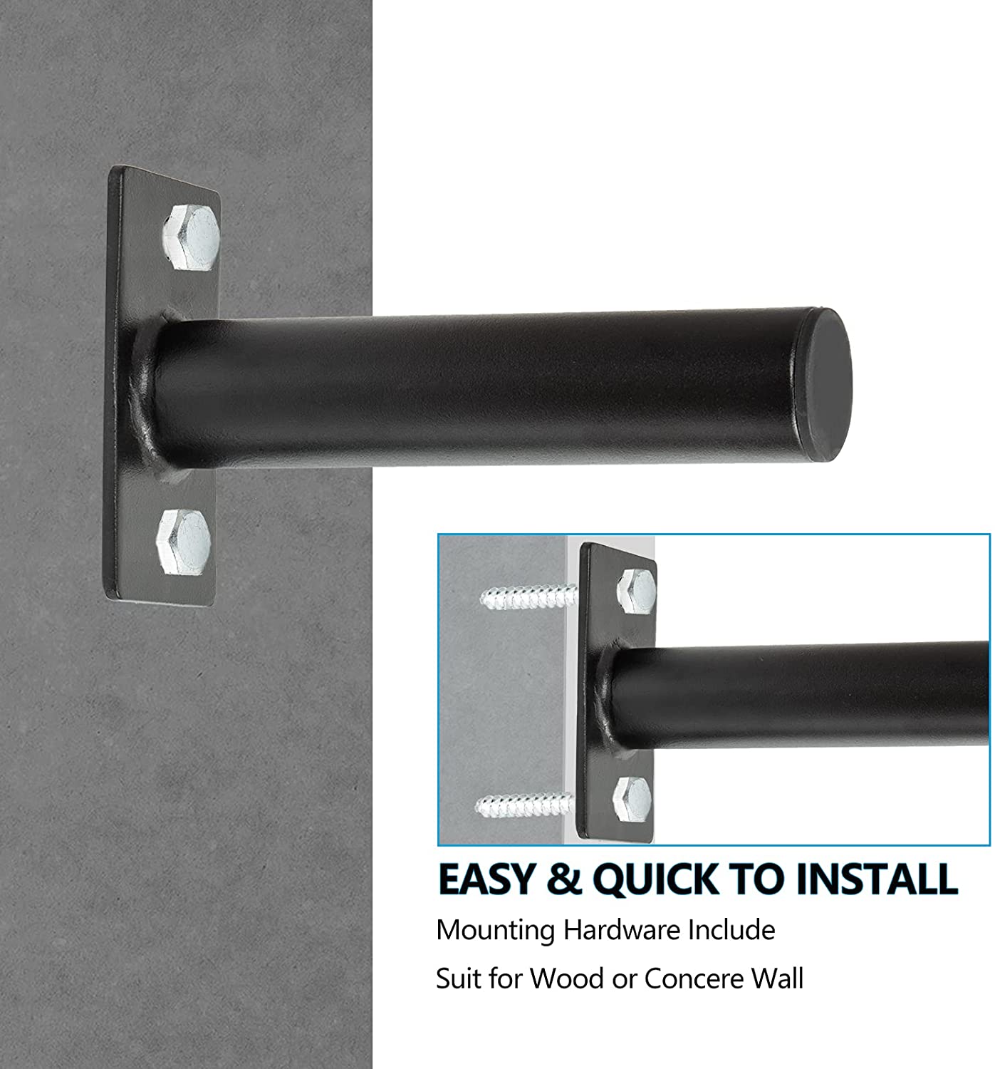 Wall Mount Tube Power Cage Weight Plate Storage Rack Attachment with Metal Pin Bracket