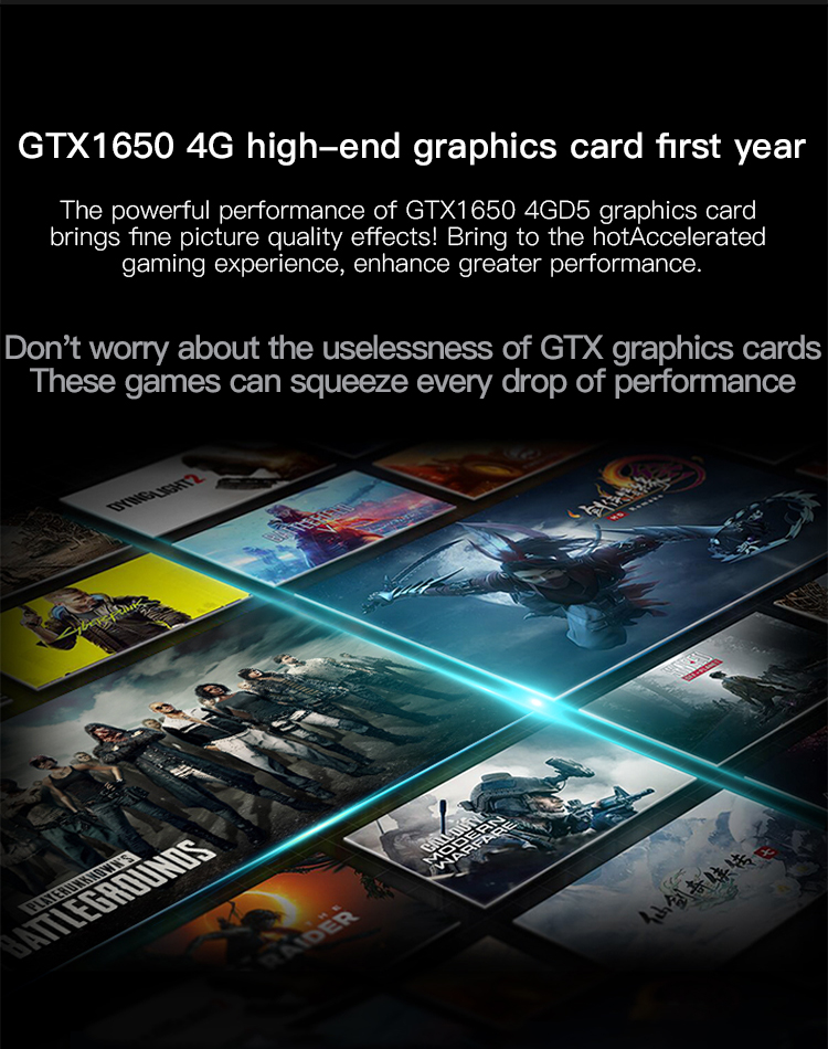RAM 16G 2666MHz Gaming PC Desktops NVIDIA GeForce GTX 1650 Video Card