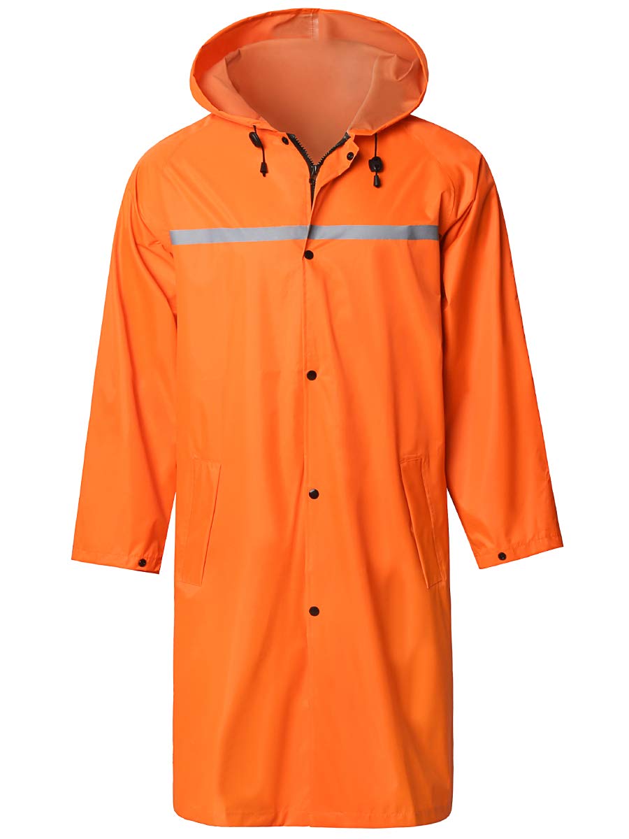 150D Oxford Reflective Safety Rainwear Fluorescent Green Windbreaker