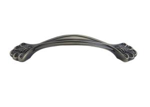 Wholesale leaf design zinc alloy hardware kitchen cabinet antique furniture pull handle cabinet from china suppliers