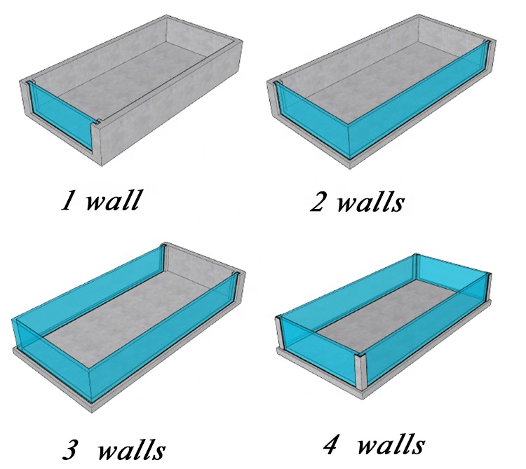 High Surface Hardness Acrylic Outside Swimming Pool with Super Thick Perspex Glass
