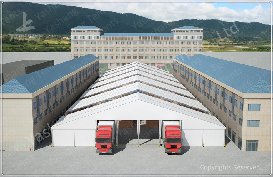 White Heat Resistant Industrial Warehouse/ Storage Tent Shelter For Raw Materials