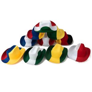 Wholesale Football World Cup Cowboy Hat Felt Cloth Three Color Western Police Hat from china suppliers